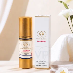 LumiPink serum bottle and packaging